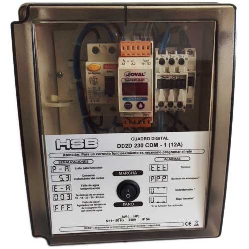 Cuadro eléctrico HSB para protección electrobomba sumergida pozo 230v monofásica - Image 2