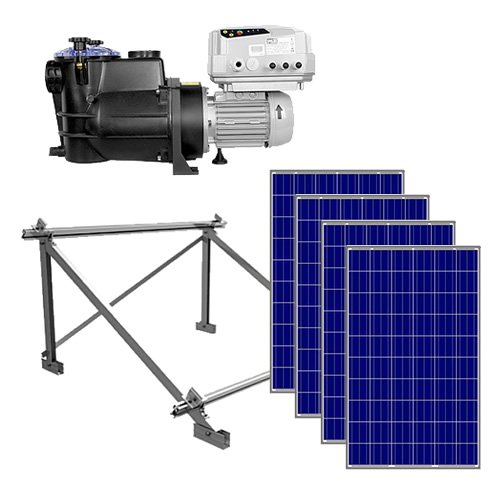 Kit Bomba 1hp solar directa para piscina MINI-SOLAR PSH depuración con cloro