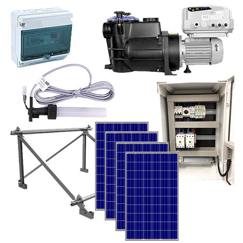 kit bomba de agua solar red para piscinas psh comfort mini solar depuración electrólisis salina
