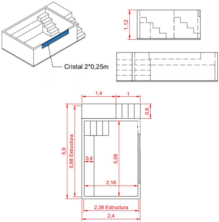 Piscina Elevada Miami Especificaciones Tecnicas 5.90mx2.4m